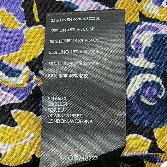 FREE PEOPLE SUMMER TULUM TUNIC PURPLE/GOLD FLORAL OPEN BACK SIZE XS/S NEW - Picture 8 of 9